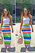 Two Piece outfits Striped Dress